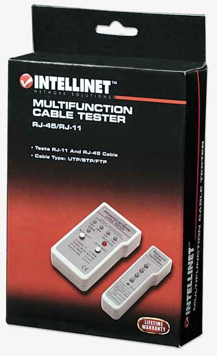 EAN 0766623351898 - Intellinet 351898 comprobador de cables de red Comprobador de cables UTP/STP Gris, Blanco imagen 6