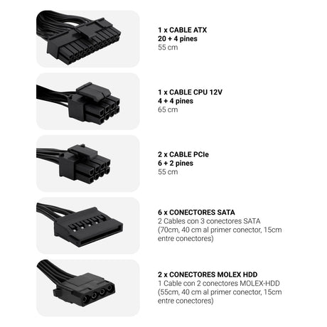 EAN 8436556143052 - CoolBox CoolPower 750W unidad de fuente de alimentación 20+4 pin ATX Negro imagen 3