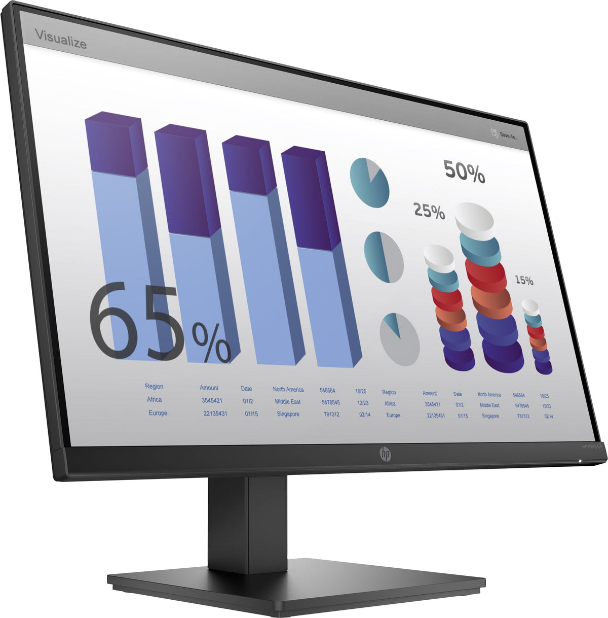 Monitor Hp P24q G4 Qhd Monitor 5ms 2560x1400 Hdmi Vga