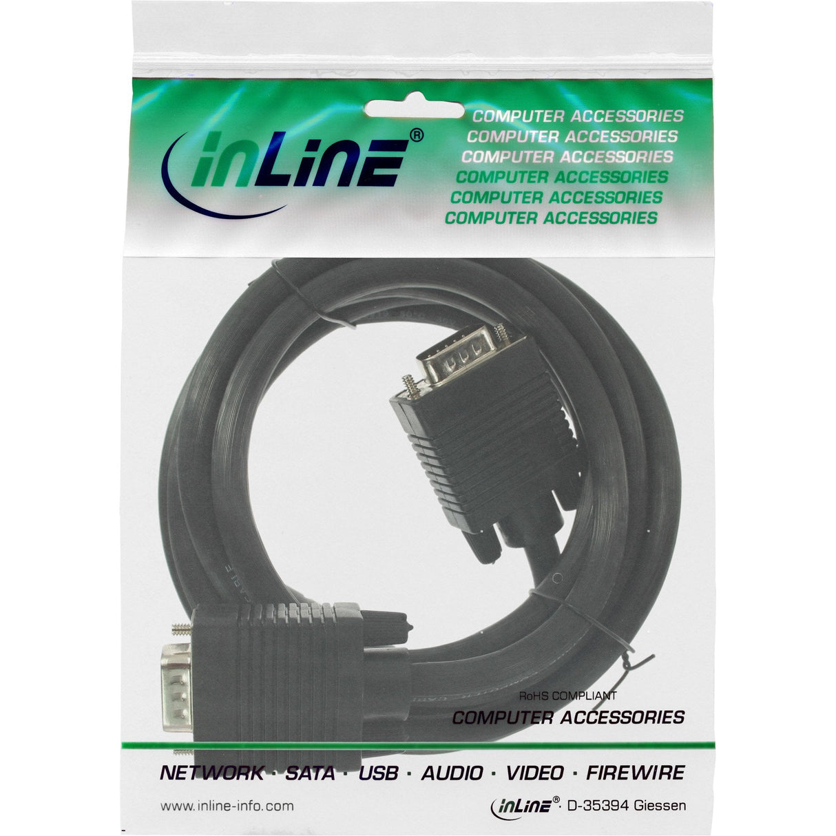 Cable Inline S-Vga 15hd Macho A Macho Negro 1,5m