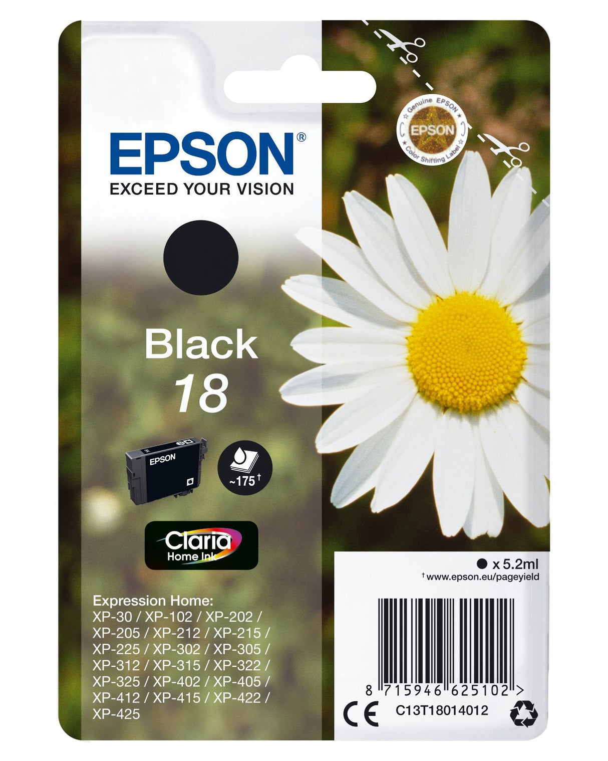Epson Daisy Cartucho 18 Negro [Etiqueta Rf]