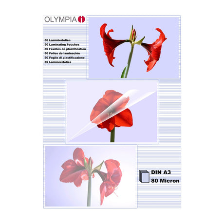 EAN 4030152091805 - Olympia 1x25 DIN A3 80 micron plastificador 25 pieza(s) imagen 1