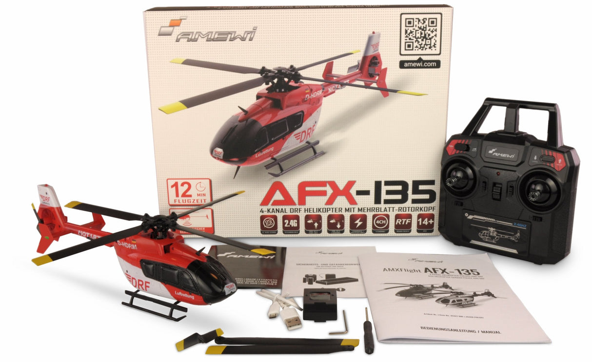 Amewi Rc Helicóptero Afx-135 Drf Li-Po Akku 350mah/14+