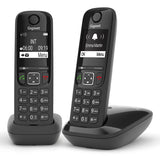EAN 4250366854953 - Gigaset AS690 Duo Teléfono DECT/analógico Identificador de llamadas Negro imagen 1