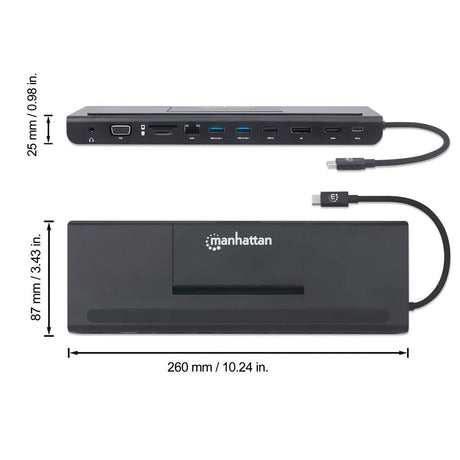 EAN 0766623153478 - Manhattan 153478 base para portátil y replicador de puertos Alámbrico USB 3.2 Gen 1 (3.1 Gen 1) Type-C Ne imagen 10