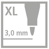 Stabilo Trio Jumbo - Rotulador - No Permanente - Varios Colores - 3 Mm - Extragross (Paquete De 12)