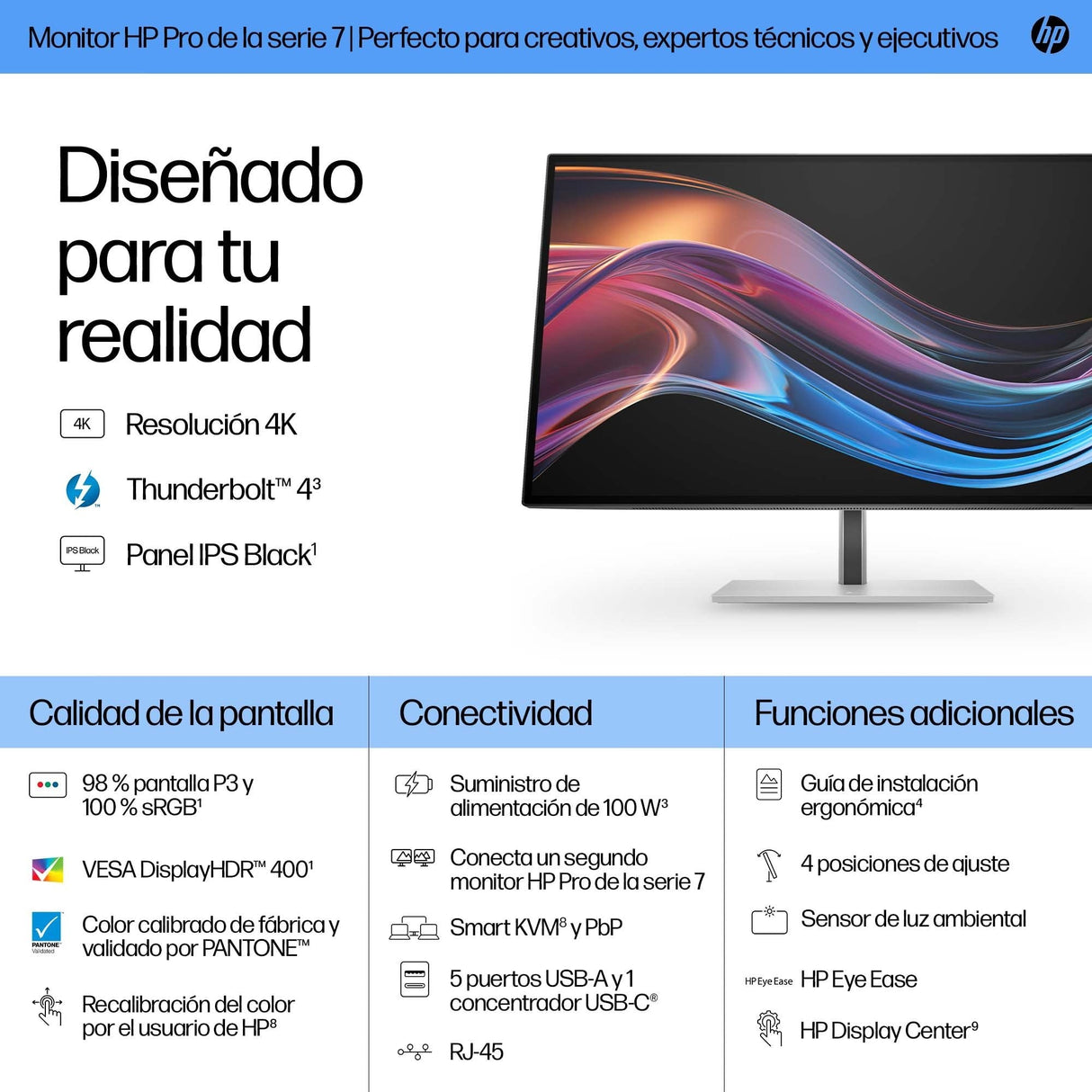 Hp Series 7 Pro 27 Inch 4k  Thunderbolt 4 Monitor - 727pk