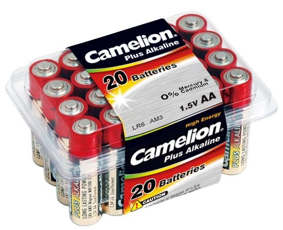 Pilas Camelion Lr6-Bp20 Aa Lr6, Plus Alkaline, 20 Pc(S)