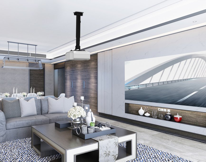 Equip Soporte De Proyector Inclinable Para Techo O Pared 430-650mm Hasta 20kgs Blanco