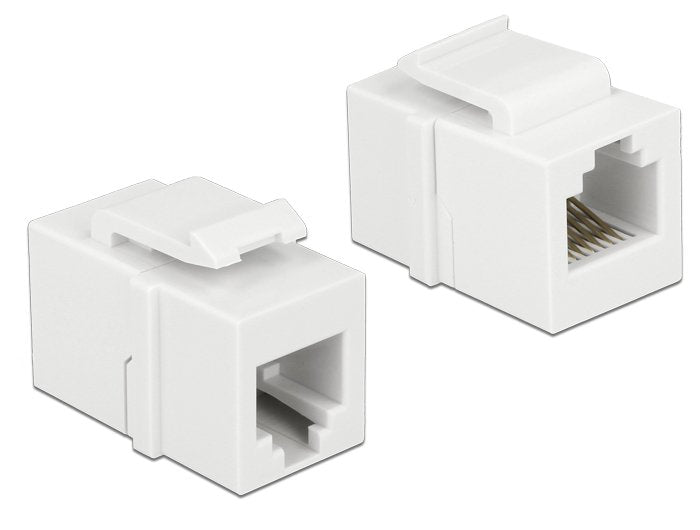 Keystone Modul Rj12 Buchse > Rj12 Buchse Cat.3 Weiss