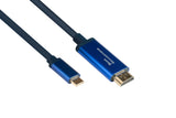 EAN 4014619554645 - Alcasa 4520-CSF010B adaptador de cable de vídeo 1 m USB Tipo C HDMI tipo A (Estándar) Azul imagen 1