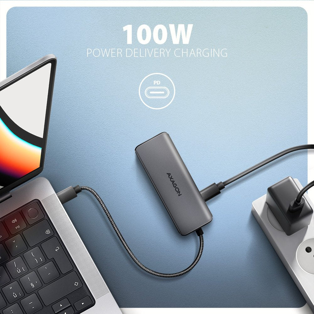 EAN 8595247907806 - Axagon HMC-5H8K USB 5Gbps hub 2x USB-A USB-C HDMI 8k/30Hz PD 100W kabel USB-C Alámbrico USB 3.2 Gen 1 (3. imagen 4