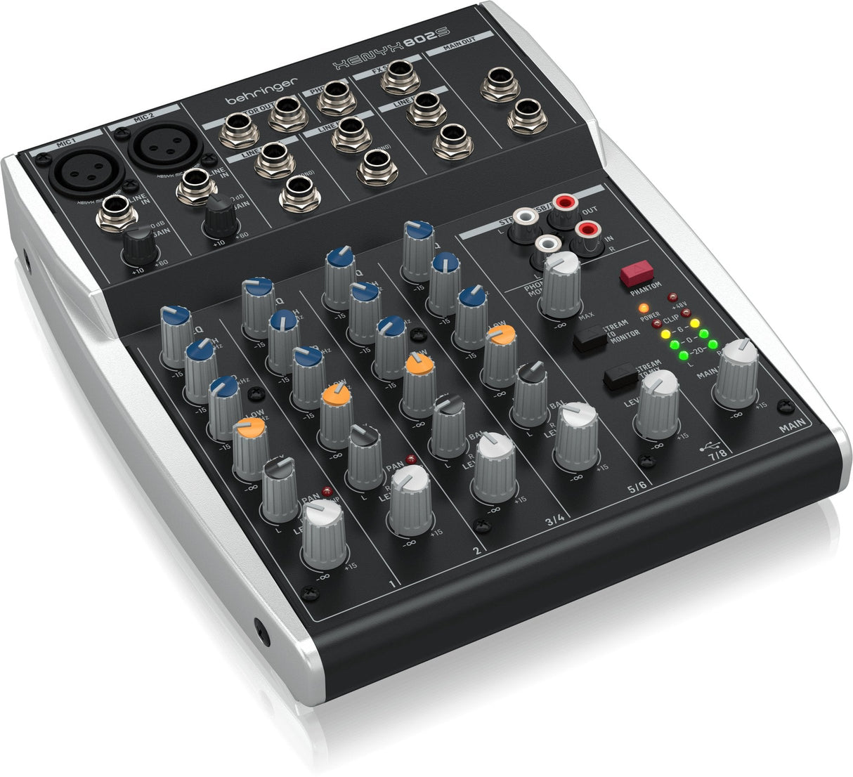 Behringer 802s - 8-Mezclador Interfaz Usb Para Podcasts, Streaming Y Grabaciones Domésticas