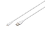 Digitus Cable De Conexión Lightning De Silicona, Usb-A - Lightning 0,5 M, Blanco