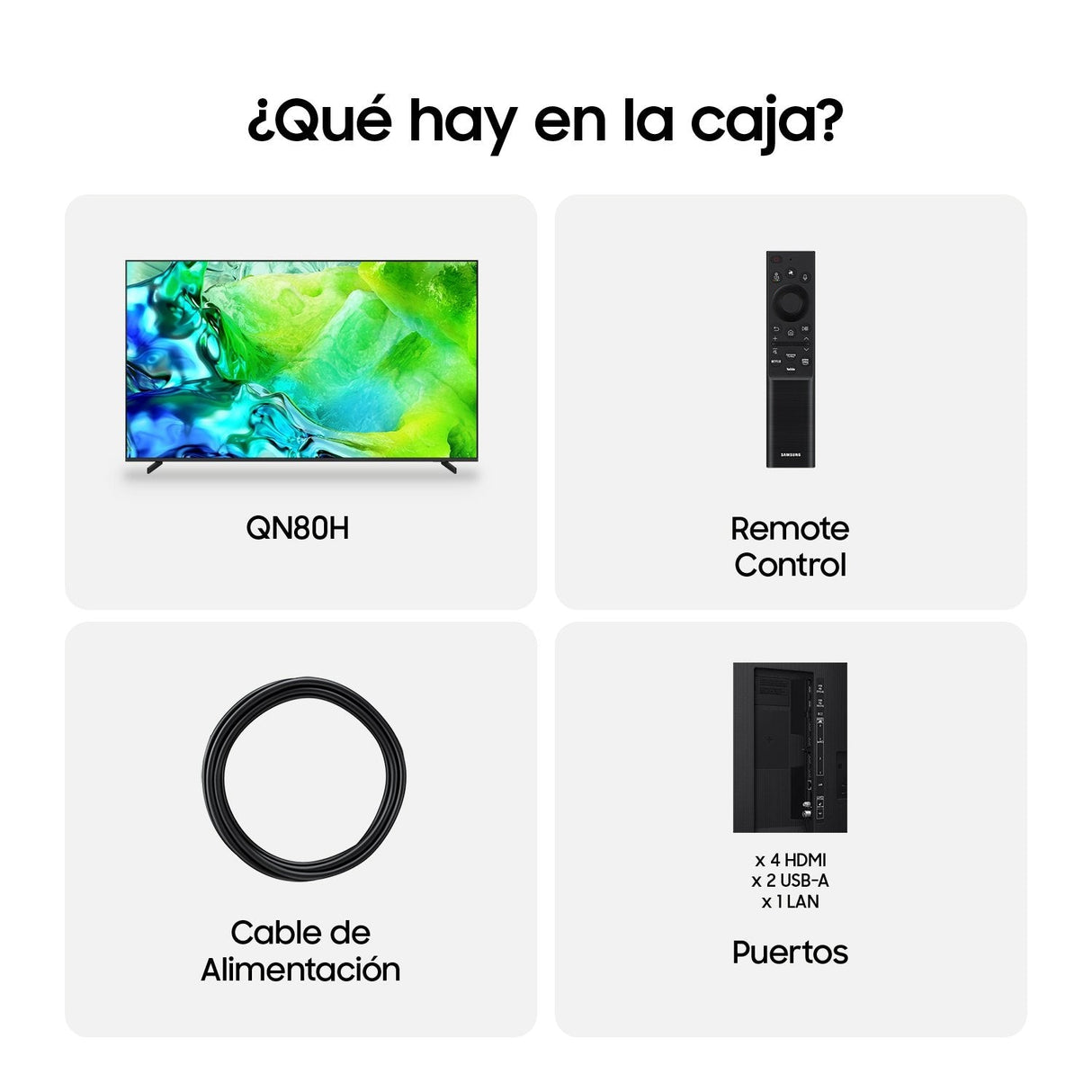 Televisor Samsung Tv Neo Qled Qn80h 65" 4k Smart Tv Con Ia