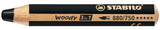 Stabilo Lápices De Colores Woody 3 En 1 Estuche De 5 Negro