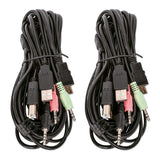 Conmutador Kvm Manhattan 2 Puertos Monitor Dual Hdmi 4k@30hz
