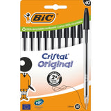 Bolígrafo Cristal Negro Blíster 10 Uds