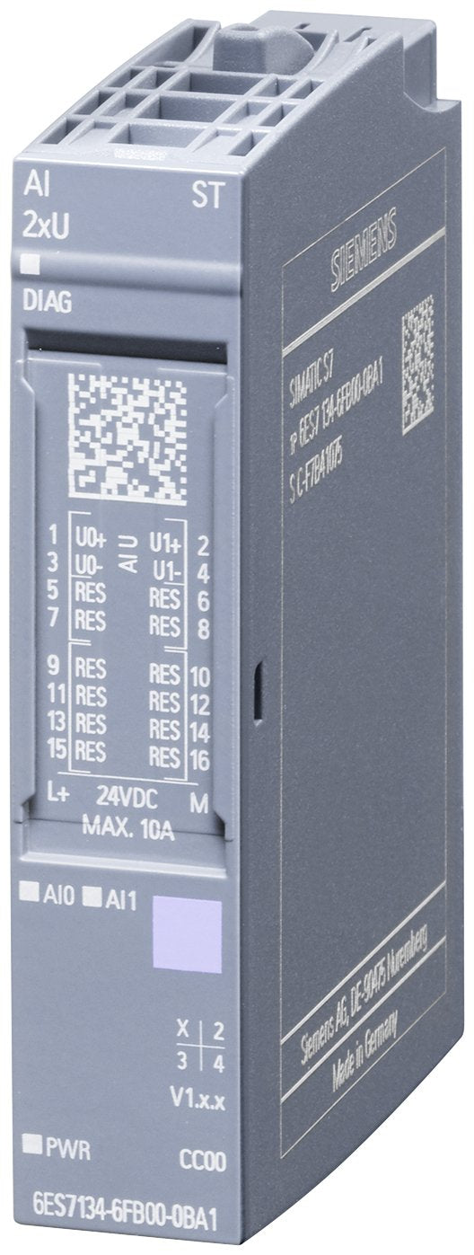 Siem 6es7134-6fb00-0ba1 Simatic Et 200sp, Analoges Eingangsmodul, Ai 2xu