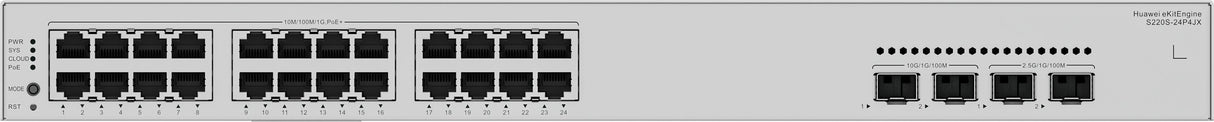 EAN 6901443458721 - HUAWEI eKit S220S-24P4JX Gigabit Ethernet (10/100/1000) Energía sobre Ethernet (PoE) 1U imagen 1