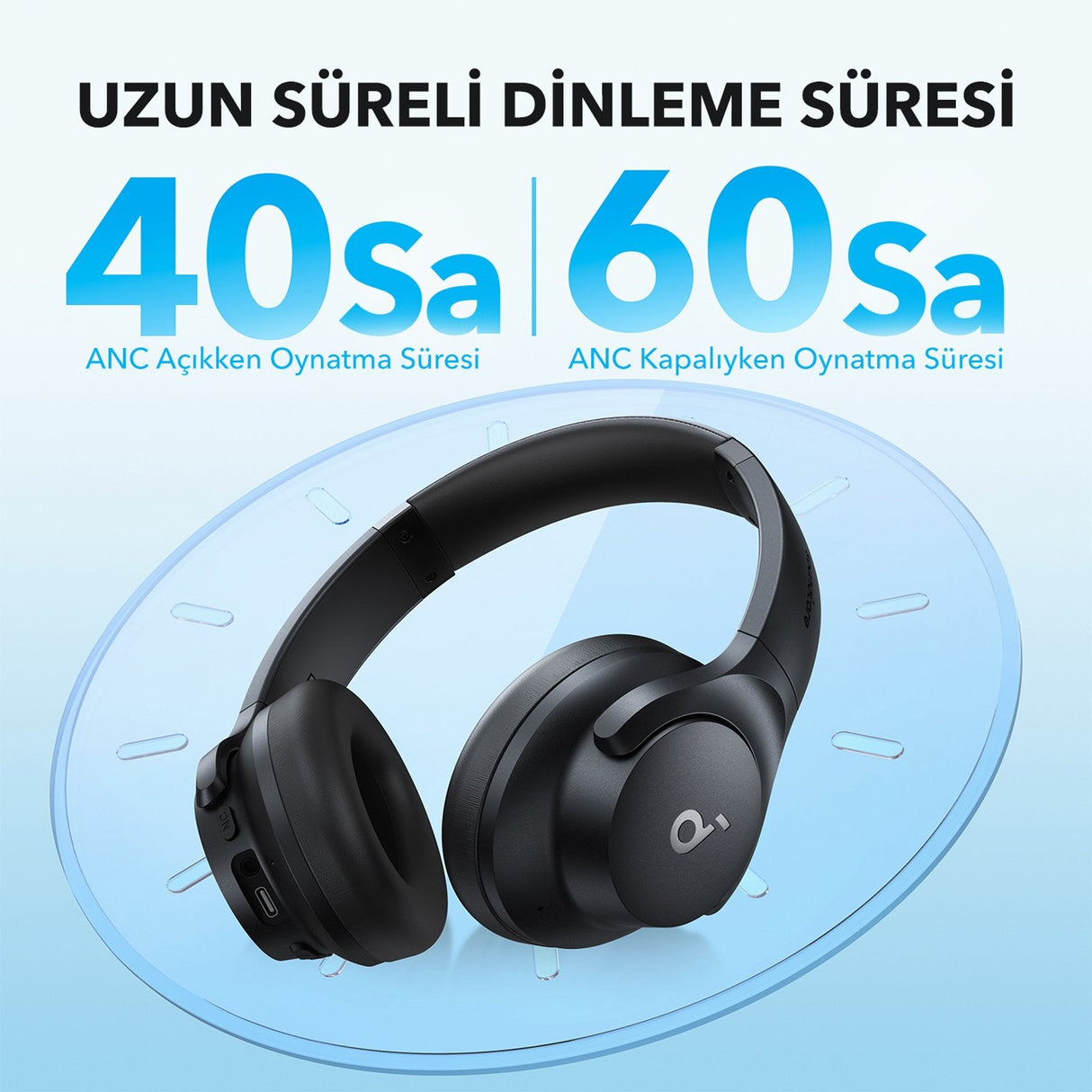 EAN 0194644135720 - Soundcore A3004-Mavi Auriculares Alámbrico Diadema Llamadas/Música USB Tipo C Bluetooth Azul imagen 5