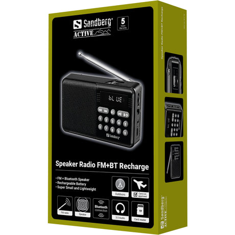 EAN 5705730421181 - Sandberg 421-18 radio Portátil Analógica Negro imagen 5