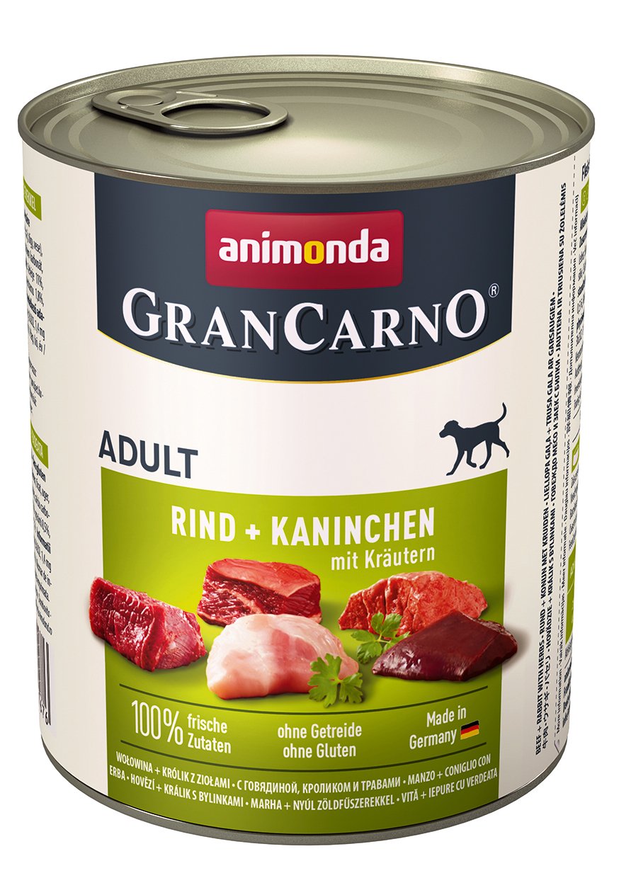 Animonda Grancarno Sabor Adulto: Ternera, Conejo Y Hierbas 800g