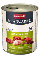 Animonda Grancarno Sabor Adulto: Ternera, Conejo Y Hierbas 800g