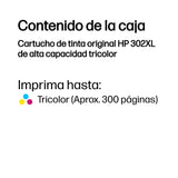 Hp Tinta F6u67ae / 302xl Xl C,M,Y