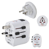 Hama World Travel Pro Adaptador De Viaje Universal - Potencia Hasta 1680w - Voltaje 110-240v - Blanco