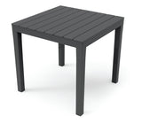 Mesa Cuadrada De Jardin Color: Negro 78x78x72cm Modelo: Bali Ipae Progarden