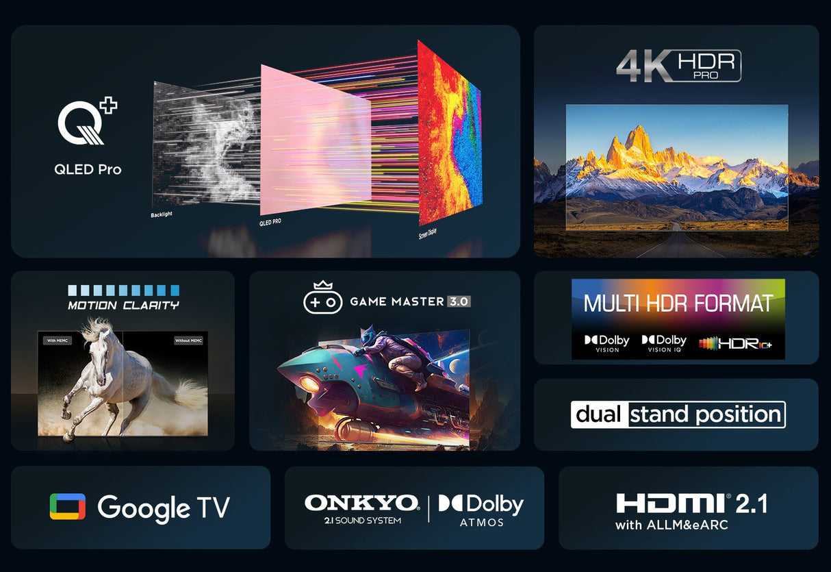 Televisor  Tcl C65 Series 85c655  85" 4k Ultra Hd Smart Tv Wifi Titanio 450 Cd / M²