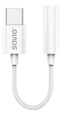 EAN 5901986047513 - Savio AK-52 cable de teléfono móvil Blanco 0,11 m USB C 3,5mm imagen 1