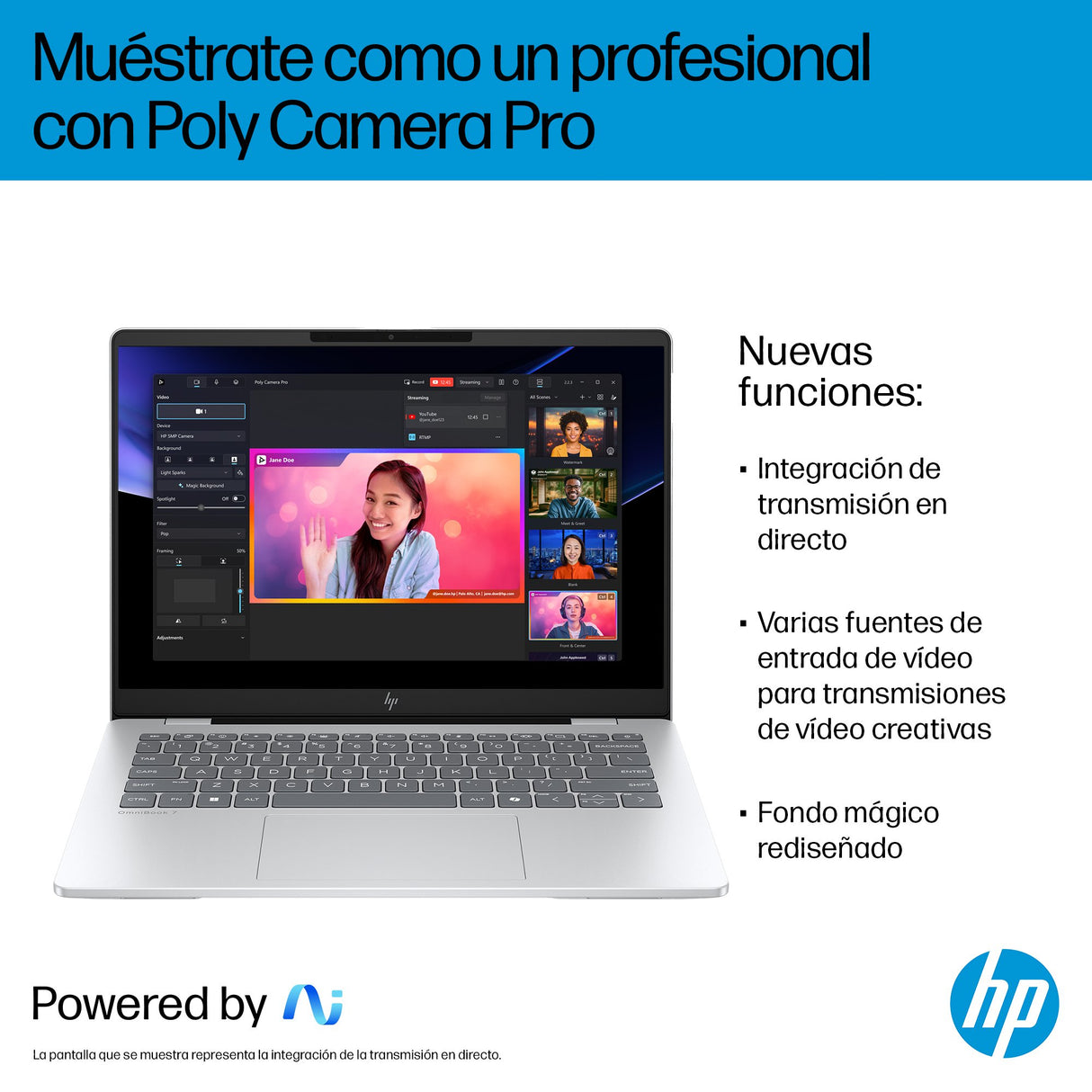EAN 199251190100 - HP OmniBook 7 AI 14-fr0017ns Intel Core Ultra 7 255H Portátil 35,6 cm (14") 2K 32 GB LPDDR5-SDRAM 1 TB SSD imagen 9