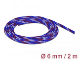 Geflechtschlauch Dehnbar 2 M X 6 Mm Blau-Rot-Weiss