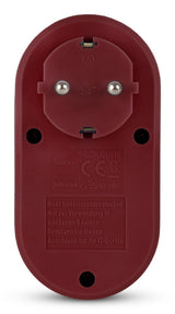 Entac Meckdosenadaptador + 2x Usb-A Hrgundy