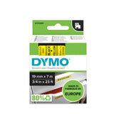 Dymo D1 - Etiquetas Estándar - Negro Sobre Amarillo - 19mm X 7m