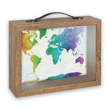 Zep Jacob Caja De Dinero Marrón Vidrio, Mdf, Madera 1 Pieza(S)