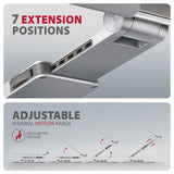 Stnd-Lr Podstawa Do Laptopów Aluminiowa 10-16" Regulowane Katy Nachylenia, Obrót O 360 Stopni