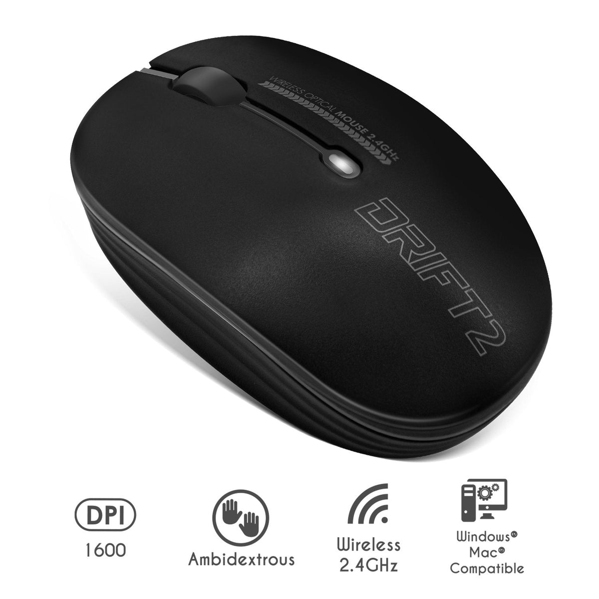 Ratón Inalámbrico Advance Drift 2 (Negro)