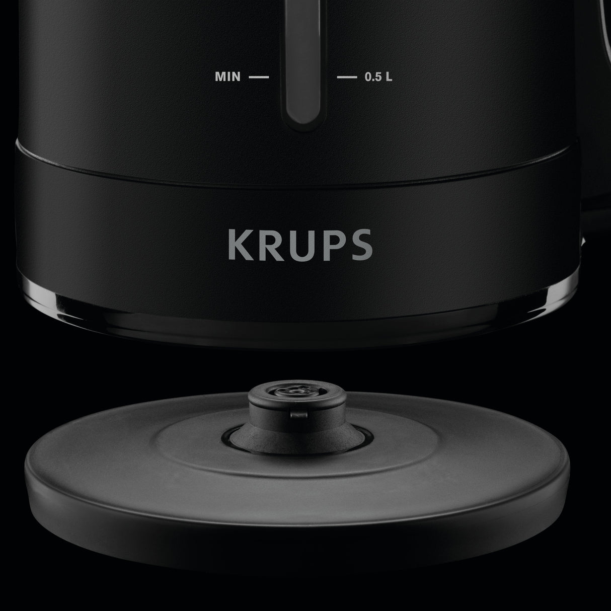 Tetera  Krups Bw2448 Eléctrica 1,6 L Negro, Hervidor De Agua Negro, 1,6 L, Negro, Plástico, Indicador De Nivel De Agua, Filtrado