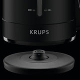 Tetera  Krups Bw2448 Eléctrica 1,6 L Negro, Hervidor De Agua Negro, 1,6 L, Negro, Plástico, Indicador De Nivel De Agua, Filtrado