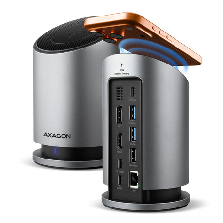 EAN 8595247908735 - Axagon HMC-WL9 base para portátil y replicador de puertos Alámbrico USB 3.2 Gen 2 (3.1 Gen 2) Type-C Gris imagen 1