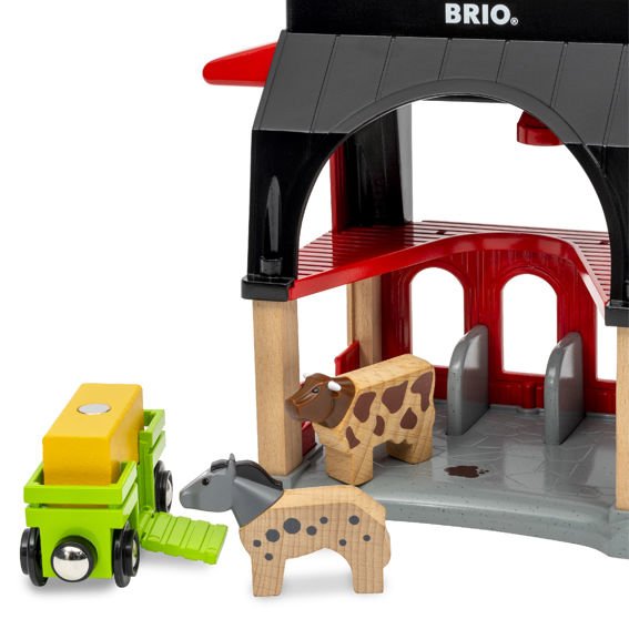 Brio World Tierscheune Mit Heuwaggon, Spielgebäude 63601200