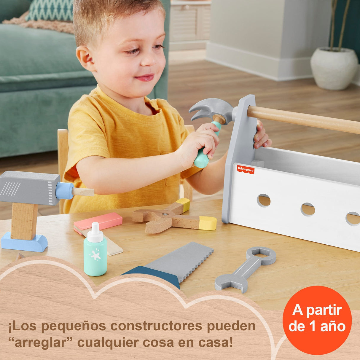 EAN 0194735246076 - Fisher-Price Wooden Tool Box Set imagen 9