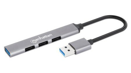 EAN 766623168427 - Manhattan 168427 hub de interfaz USB 3.2 Gen 1 (3.1 Gen 1) Type-A 5000 Mbit/s Gris imagen 7