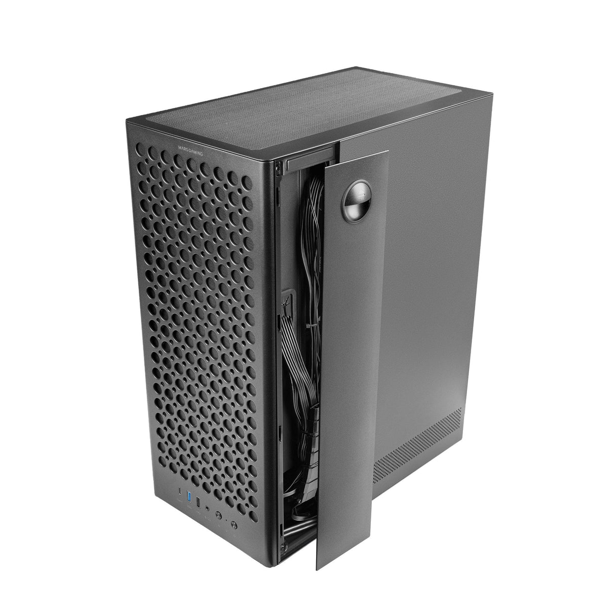 Caja Pc  Atx Mars Gaming Mc-T800 Frontal Airdot Mesh 4x Ventiladores Fdb Cablehatch Usb-C Negro
