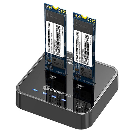 EAN 5704174818595 - CoreParts MS-CLONER-NVME base de conexión para disco duro USB 3.2 Gen 2 (3.1 Gen 2) Type-C Negro imagen 1