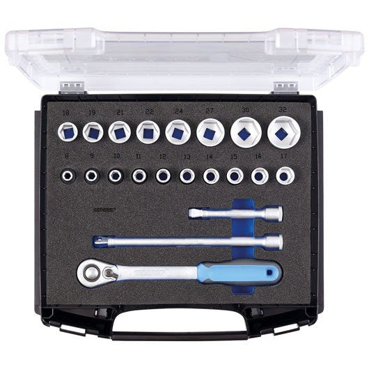 Gedore Juego De Llaves De Tubo 1/2 ", 21 Piezas