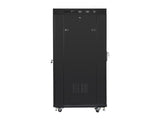 Lanberg Armario Independiente De 19 Pulgadas Gabinete 27u 600x800 Puerta De Vidrio Lcd Paquete Plano Negro